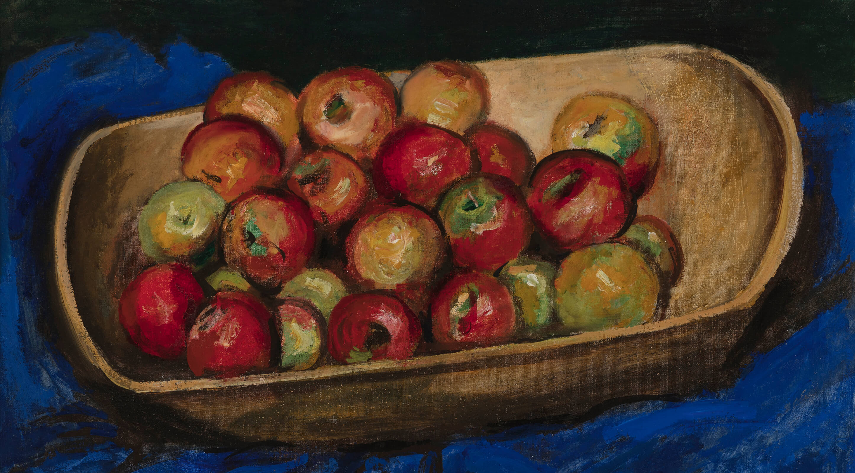 Detail of Walt Kuhn's painting "Apples in Wooden Boat."