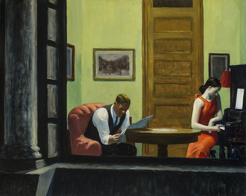 "Room in New York," a painting by Edward Hopper.