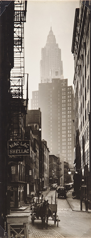 Cliff and Ferry Streets by Berenice Abbott