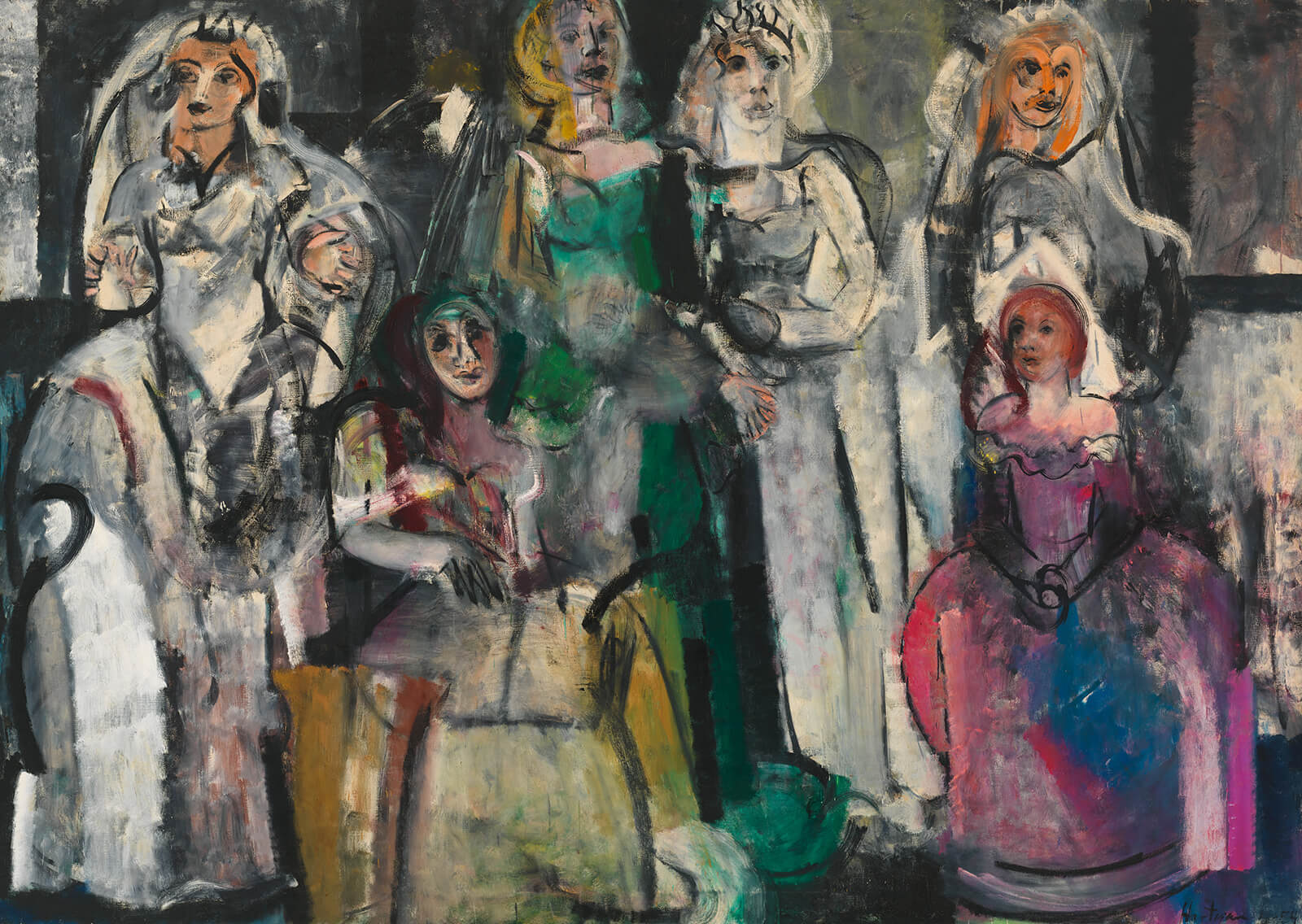 Grace Hartigan's 1954 painting Grand Street Brides from the collection of the Whitney Museum of American Art, New York.