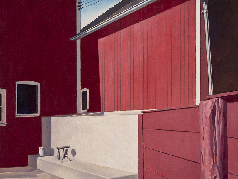 A detail of Charles Sheeler's 1939 painting "Barn Reds."