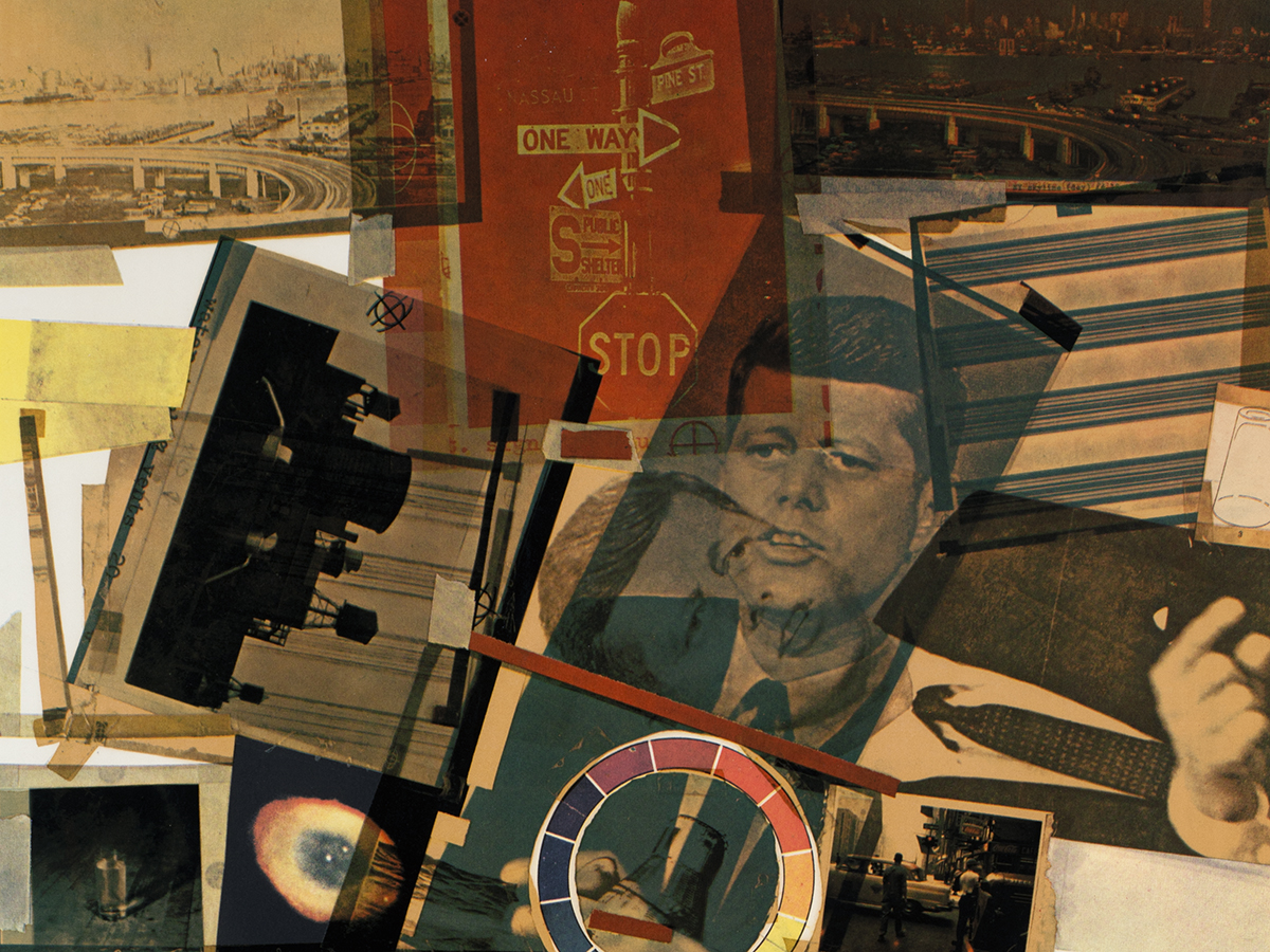 A detail from "Poster for CORE (Congress of Racial Equality)," 1965, a silkscreen with varnish overlay by Robert Rauschenberg.